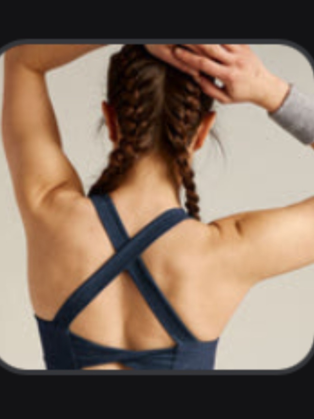 Beyond Yoga spacedye in a twist bra